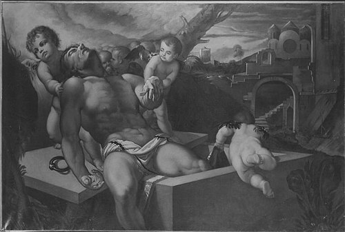 Christus am Grabesrand (nach Pordenone), 1871, August Wolf