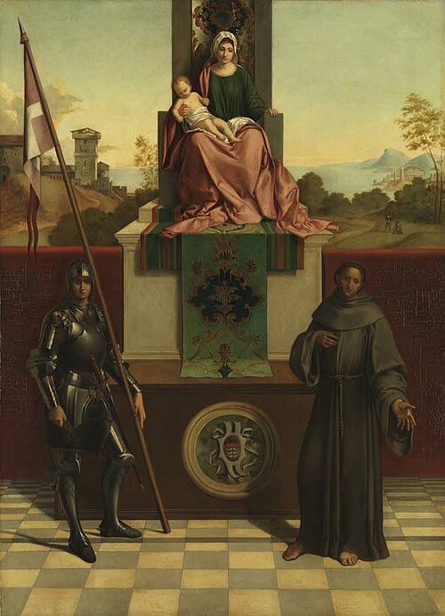 Thronende Madonna mit den Heiligen Liberale und Franziskus (nach Giorgione) (Pala di Castelfranco), 1876, August Wolf