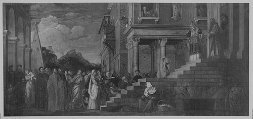 Der Tempelgang Mariens (nach Tizian), 1878, August Wolf