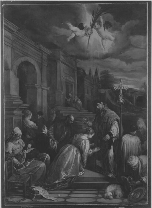 Die Taufe der hl. Lucilla (nach Giacomo Bassano), 1877, August Wolf