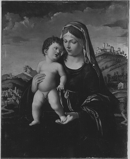 Madonna (nach Cima da Conegliano), 1881, August Wolf