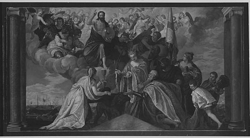 Votivbild des Dogen Sebastiano Vernier (nach Veronese), 1871, August Wolf
