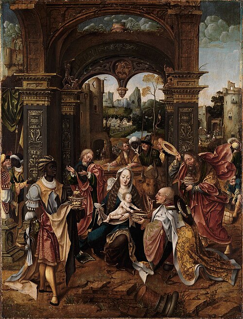 De aanbidding van de Wijzen, 1519, Anonieme Antwerpse Maniërist