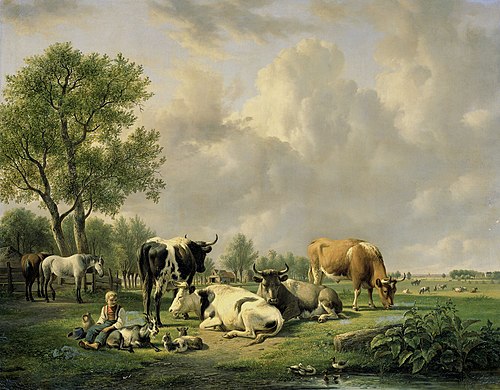 Meadow with Animals, 1828, Jan van Ravenswaay