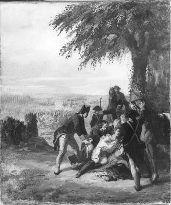 Anno 1793. Prins Frederik wordt in de slag bij Wervik gewond, 1865, Barend Wijnveld