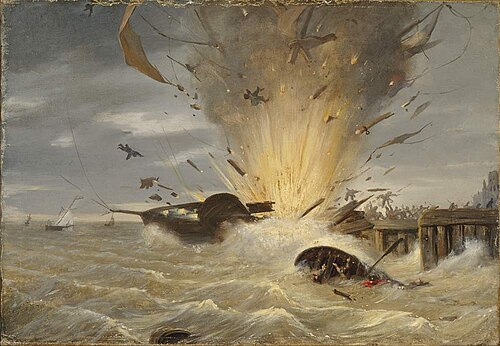 Anno 1831. De zelfopoffering van Van Speyk, 1866, Barend Wijnveld
