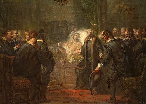 Anno 1647. Frederik Hendrik voelt zijn einde naderen en neemt afscheid van de Staten, 1850, Barend Wijnveld