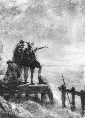 Anno 1574. Oranje ziet hoe de vloot van d'Avila het tij laat verlopen, 1866, Barend Wijnveld