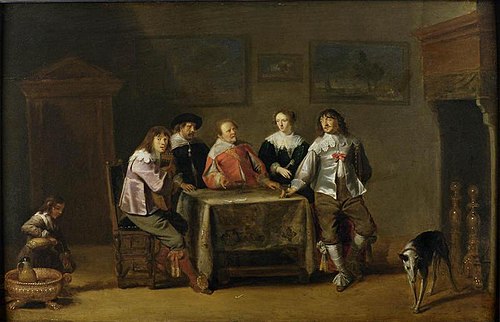 Scène d'intérieur, 1638, Christoffel Jacobsz van der Laemen
