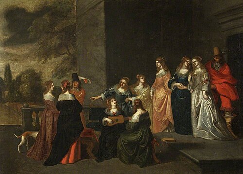 Group on a Terrace, 1640, Christoffel Jacobsz van der Laemen
