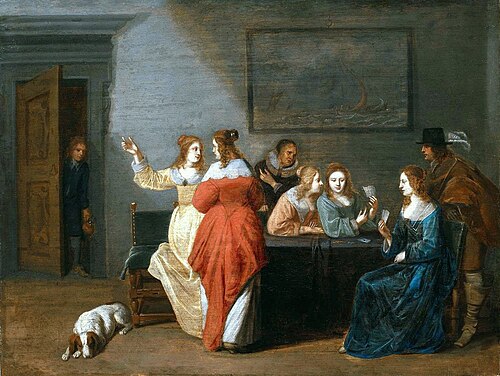 Card players., 1630, Christoffel Jacobsz van der Laemen