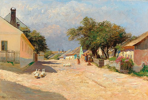 A village road in the summer midday sun, 1899, Olga Wisinger-Florian