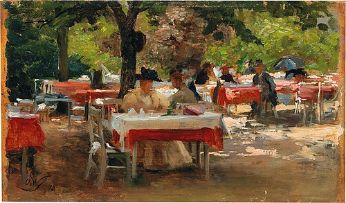 Frühstück in Karlsbad, 1895, Olga Wisinger-Florian