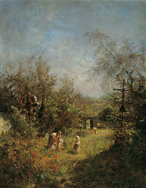 Verfallener Friedhof in Goisern, 1887, Olga Wisinger-Florian