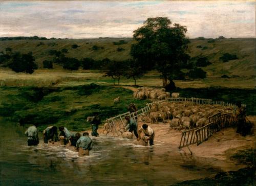 Le Lavage des Moutons, 1860, Léon Augustin Lhermitte