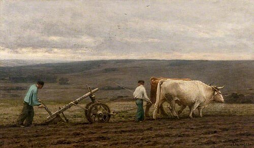 Ploughing with Oxen, 1871, Léon Augustin Lhermitte