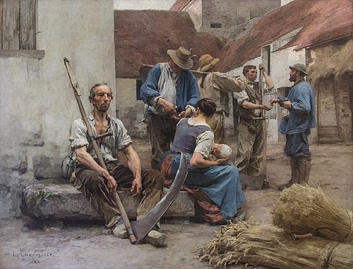 La Paye des moissonneurs, 1882, Léon Augustin Lhermitte