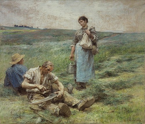 La soupe du vieux faucheur, 1886, Léon Augustin Lhermitte