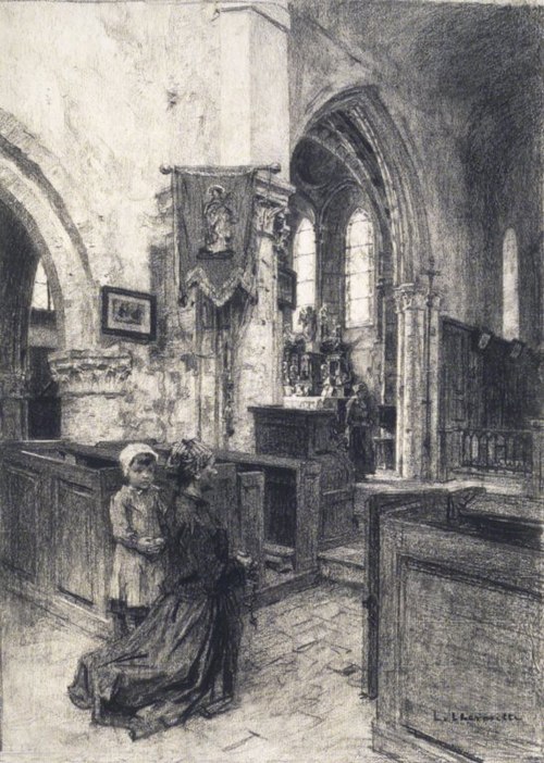The Church of Saint-Eugène (L'Église de Saint-Eugène), 1884, Léon Augustin Lhermitte