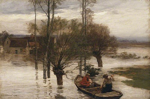 A Flood, 1876, Léon Augustin Lhermitte