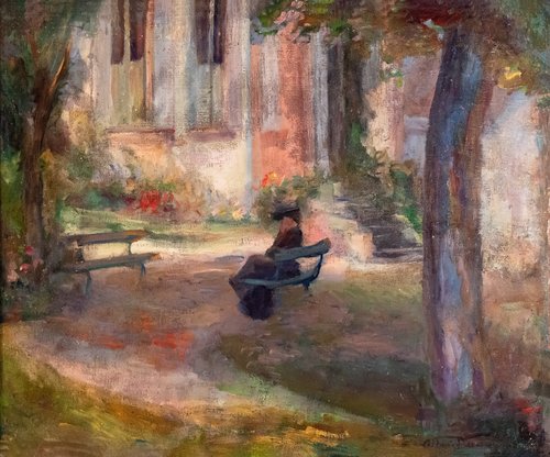 Femme dans un parc, 1900, Marie Bermond
