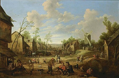Village Street, 1650, Joost Cornelisz. Droochsloot