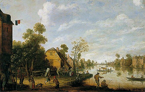 A Dutch Canal Scene, , Joost Cornelisz. Droochsloot