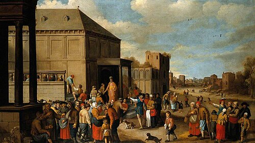 The Halt and the Blind Being Summoned to the Great Supper, , Joost Cornelisz. Droochsloot