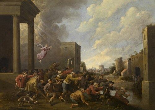 The Pool of Bethesda, , Joost Cornelisz. Droochsloot
