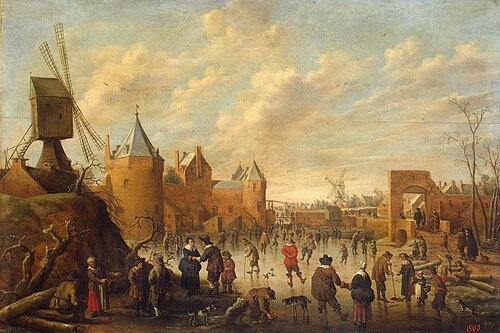 Winter in a Dutch Town, 1640, Joost Cornelisz. Droochsloot