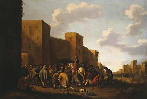 St Martin at the Gates of Amiens (The Merciful Knight), 1641, Joost Cornelisz. Droochsloot
