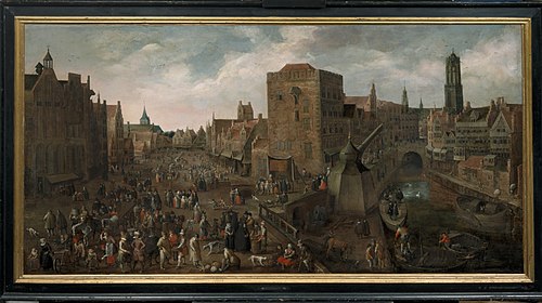 Goose market and landscape, 1620, Joost Cornelisz. Droochsloot