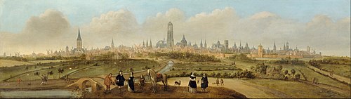 View on the city of Utrecht, 1650, Joost Cornelisz. Droochsloot