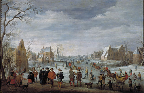 Paysage d'hiver avec patineurs, 1629, Joost Cornelisz. Droochsloot