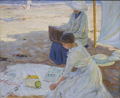 À l'ombre de la tente, 1914, Helen McNicoll