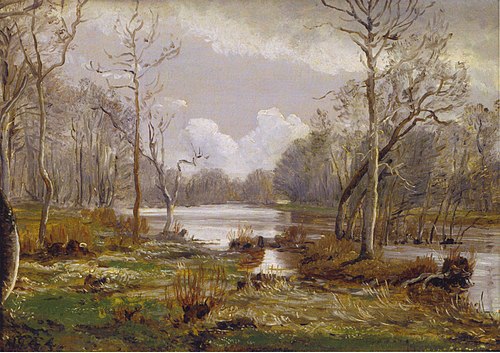 Flooding of the Suså, Herlufsholm, 1844, Peter Christian Skovgaard