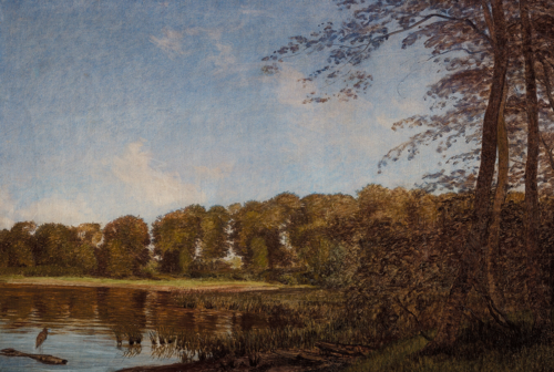 Forest lake at Gurre., 1850, Peter Christian Skovgaard