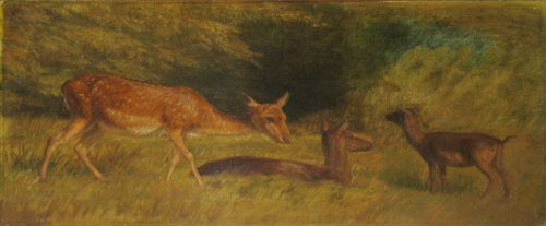 Deer in a glade., 1850, Peter Christian Skovgaard