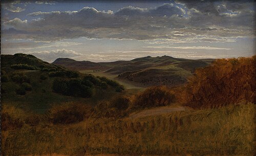 Hills behind the Møen Cliff, 1849, Peter Christian Skovgaard