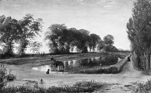 The Pond at Vognserup Manor, Zealand, , Peter Christian Skovgaard