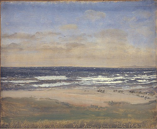 Beach at Rågeleje, 1843, Peter Christian Skovgaard