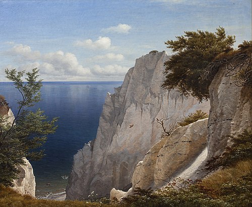 View of the Cliffs of Møn, Denmark, 1851, Peter Christian Skovgaard