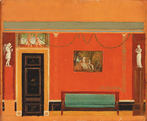 The dining room of the Aggersborg Family, 1842, Peter Christian Skovgaard
