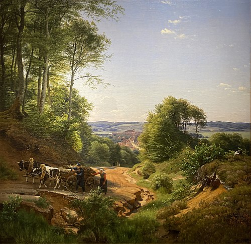 View over Vejle, 1852, Peter Christian Skovgaard