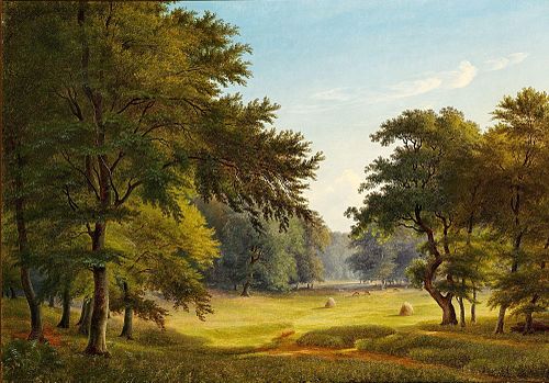 View of Dyrehaven (the Deer Garden) north of Copenhagen, 1850, Peter Christian Skovgaard