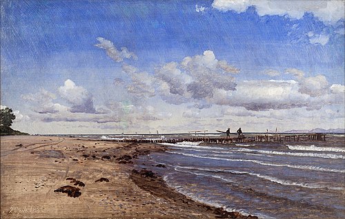 Stranden ved Hellebæk, 1858, Peter Christian Skovgaard