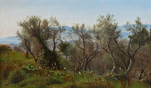Olive Trees near Olevano, 1869, Peter Christian Skovgaard