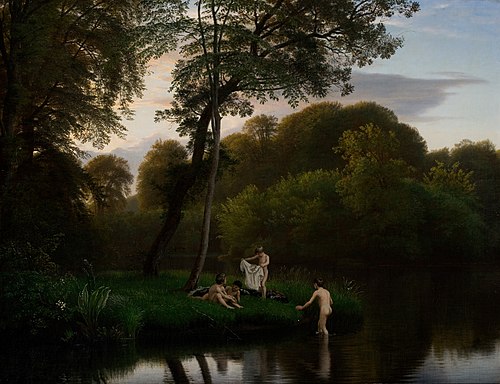 Badende drenge ved bondedammen, 1867, Peter Christian Skovgaard