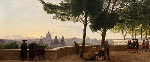 View from Monte Pincio, 1861, Peter Christian Skovgaard