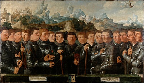 Schotters van Rot A van de kloveniers, 1531, Cornelis Anthonisz